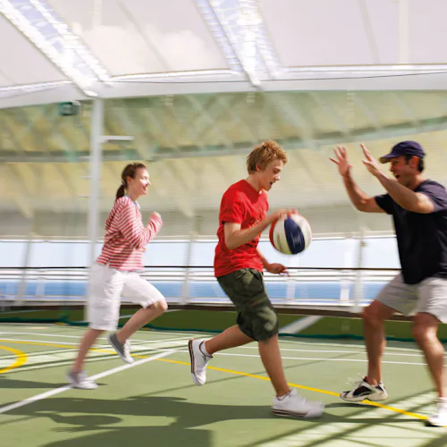 Guests getting competitive in a game onboard a P&O Cruises ship
