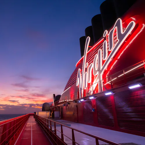 Illuminated Virgin Voyages sign