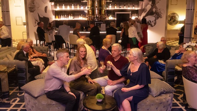 Guests in Raffles Bar on an Ambassador Cruise ship