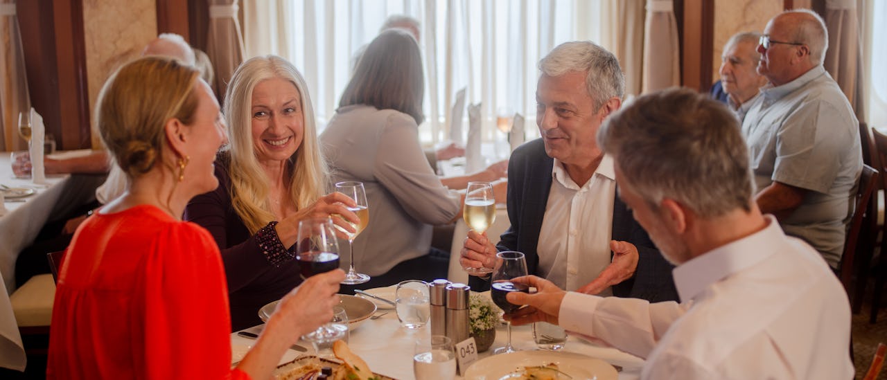 Guests at Buckingham on an Ambassador Cruise Line ship