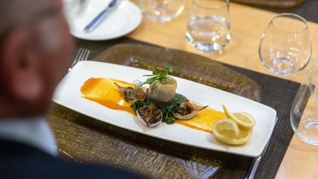 Dinner at Chef's Table on an Ambassador Cruise Line ship