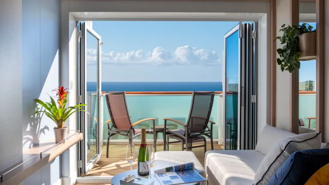 A suite onboard a P&O Cruises ship