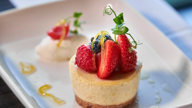 Baked Lemon Ricotta cheesecake on a Holland America Line ship
